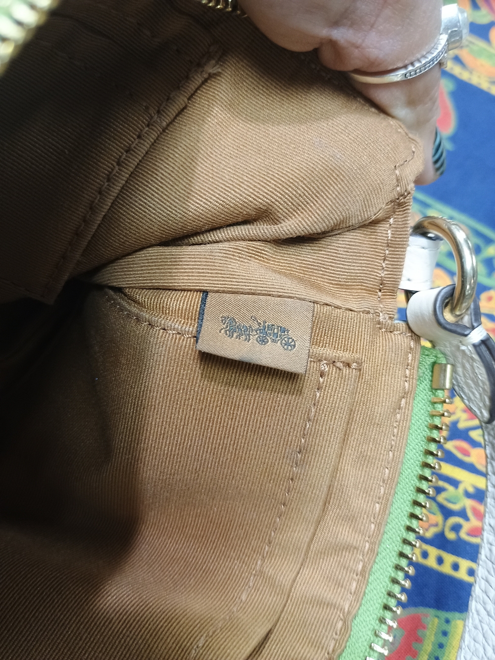 Coach White Nolita 19 Shoulder Bag with Rainbow Logo - Picture 6 of 6
